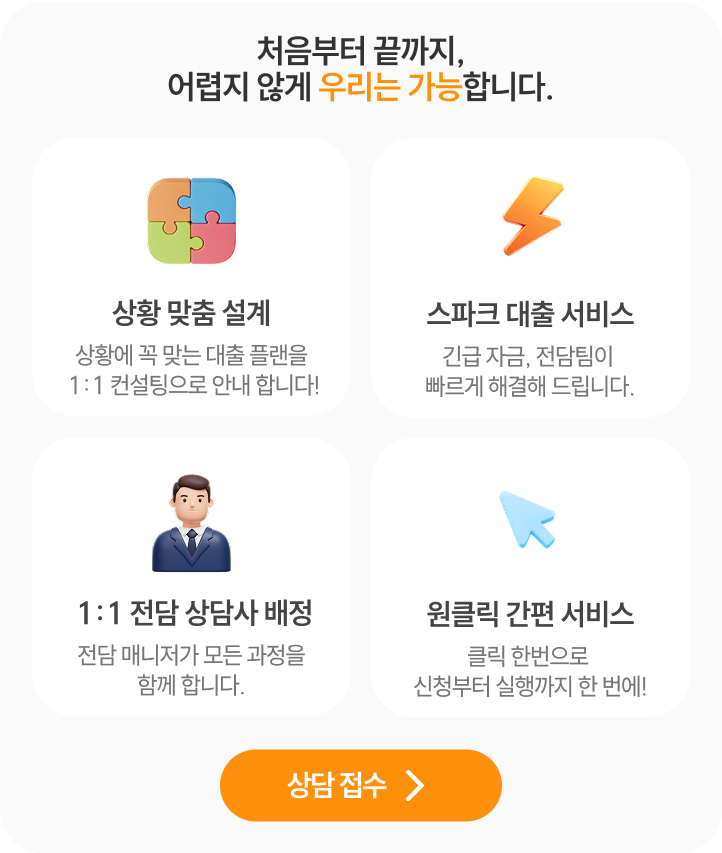 당신에게 가장 적합한 대출을 찾아보세요